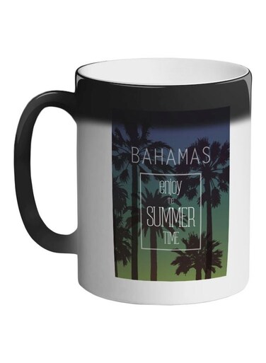 Bahamas Enjoy The Summer Time Printed Colour Changing Coffee Mug Black 11ounce