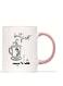 Tea Funny Arabic Coffee Mug 11oz Premium Ceramic Cup in pink