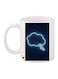 Printed Coffee Mug White/Blue/Black 11ounce