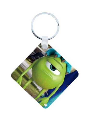 Monsters Inc Printed Keychain Green/Blue