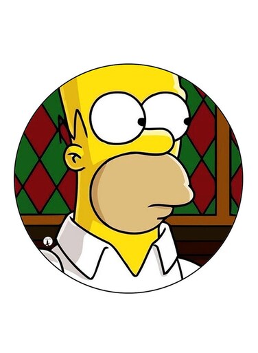 Simpsons Printed Fridge Magnet Multicolour