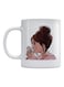 Ceramic Printed Mug White/Pink/Brown