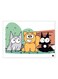 Cartoon Themed Metallic Plate White/Yellow/Black 20x15cm
