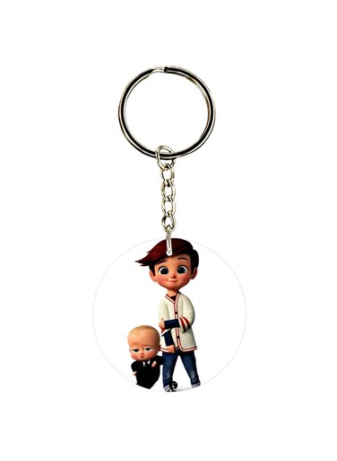 Cartoon Themed Single Sided Keychain