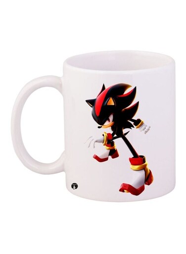 Cartoon Printed Coffee Mug White/Red/Black 11ounce