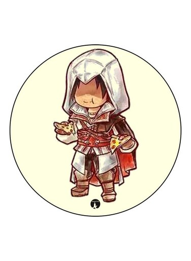 Cartoon Printed Fridge Magnet Beige/Brown/Grey 5.5cm