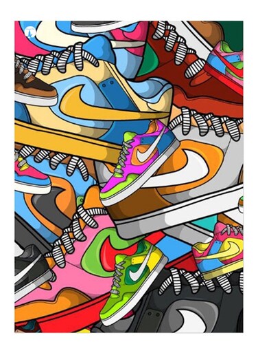 Printed Decorative Plate Multicolour 15 x 20cm