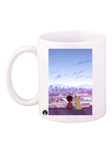 Star Vs The Forces Of Evil Printed Mug White/Blue/Purple
