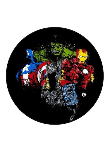 Superheroes Printed Fridge Magnet Round Multicolour