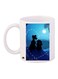 Cartoon Printed Coffee Mug White/Blue/Black 11ounce