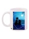 Cartoon Printed Coffee Mug White/Blue/Black 11ounce