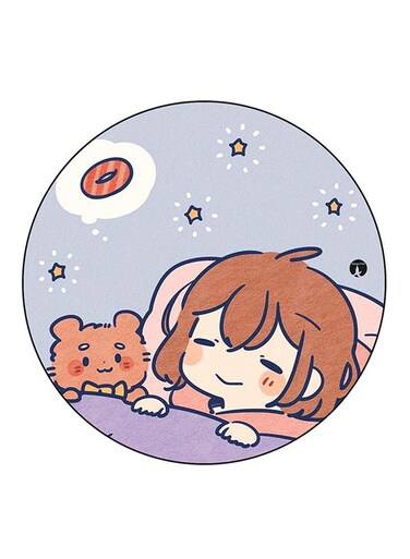 Girl Printed Fridge Magnet Multicolour