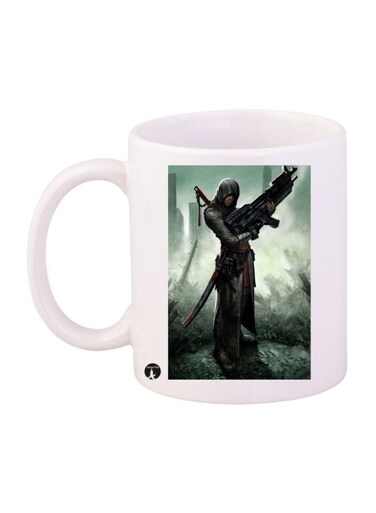 Assassin's Creed Printed Mug White/Green/Black Standard Size