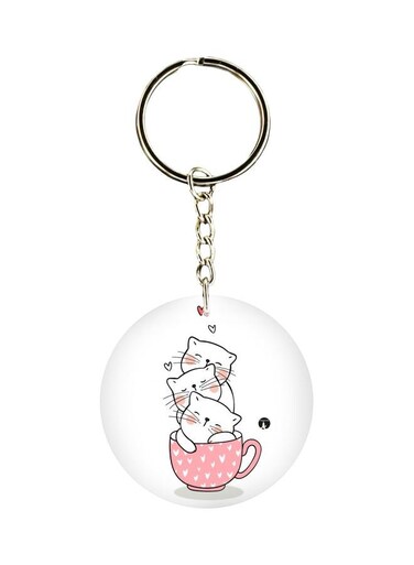 Cat Printed Keychain