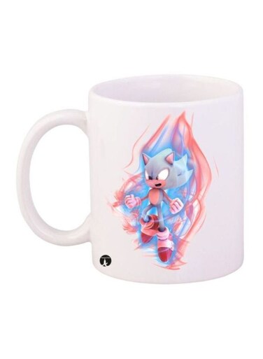 Sonic Printed Mug White/Blue/Pink