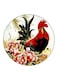 Rooster Printed Fridge Magnet Round Multicolour