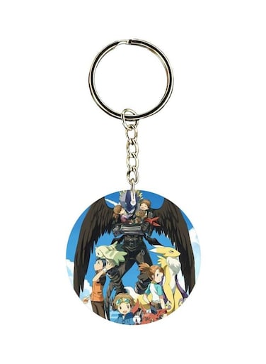 Anime Digimon Double Side Printed Keychain