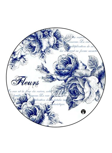Flowers Printed Fridge Magnet Round Multicolour