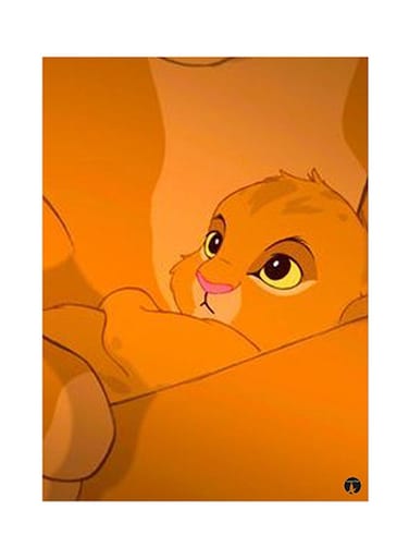Disney Metal Plate Poster Brown 15 x 20cm