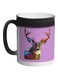 Abstract Deer Art Printed Colour Changing Coffee Mug Black 11ounce