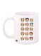 Emoji Printed Coffee Mug White/Brown/Pink