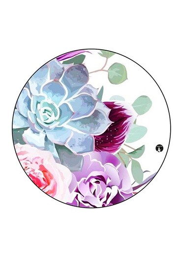 Flower Printed Fridge Magnet Multicolour 5.5 x 5.5cm