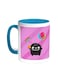 Cartoon Drawing - The Joy Of Eid Printed Coffee Mug Turquoise/White 11ounce