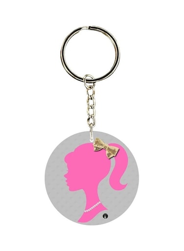 Girl Printed Dual Sided Keychain