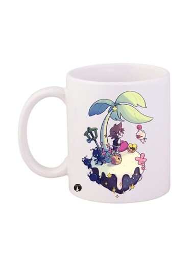 Kingdom Hearts Video Game Printed Mug White/Blue/Pink 12ounce