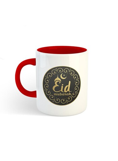 Eid Mubarak Printed Mug White/Red