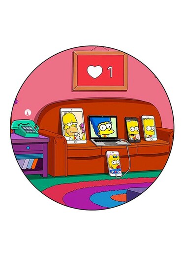 Simpsons Printed Fridge Magnet Multicolour