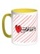 Happy Mother's Day Printed Coffee Mug Yellow/Pink/White 325ml