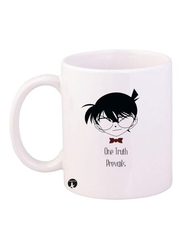 Anime Detective Printed Coffee Mug White/Black/Brown