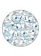 Snoopy Printed Fridge Magnet Round Multicolour