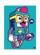 Console Metal Plate Poster Blue 15 x 20cm