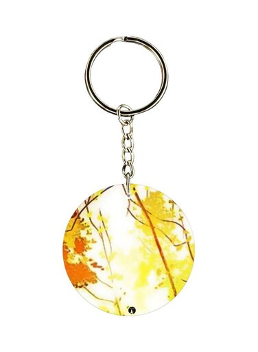Nature Printed Double-Sided Keychain