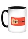 Classic Guitar Printed Coffee Mug Black/White/Orange