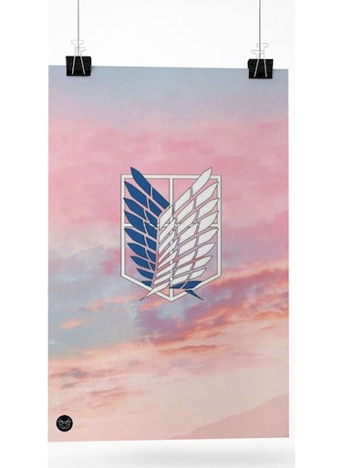 Attack On Titan Printed Poster Multicolour 20cm