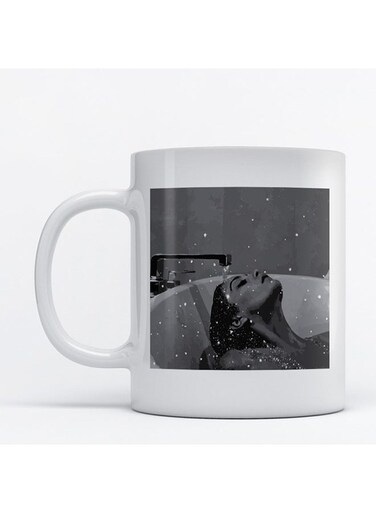 Woman Printed Coffee Mug White/Black