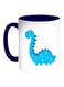 Dinosaur Printed Coffee Mug White/Blue 11ounce
