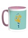 Dubai Printed Coffee Mug Pink/Green/Yellow 11ounce