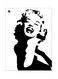 Marilyn Monroe Themed Metallic Plate White/Black 20x15cm