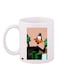 Cartoon Printed Coffee Mug White/Black/Green 11ounce