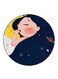 Girl Printed Fridge Magnet Multicolour