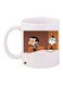 Mr. Bean Printed Coffee Mug White/Brown/Black 11ounce