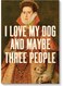 I Love My Dog Quote Printed Wall Painting Multicolour 40x60cm