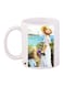 Girl Printed Coffee Mug White/Blue/Beige 11ounce