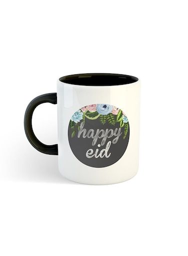 Happy Eid Printed Mug White/Black