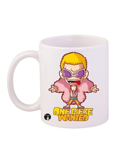 Anime One Piece Printed Mug White/Pink/Yellow