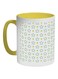 Star Printed Coffee Mug Yellow/White/Green 325ml